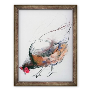 Tablou inramat - Mark Adlington - Hranire Gaina, Trasierra, 60 x 80 cm