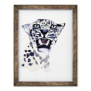 Tablou inramat - Mark Adlington - Incisiv Snarl Leopard Arabian, 60 x 80 cm