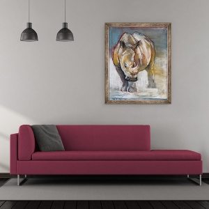 Tablou inramat - Mark Adlington - Rhino alb, Ol Pejeta, 2018, 50 x 60 cm - Img 2