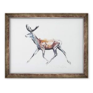 Tablou inramat - Mark Adlington - Rularea Cerb in catifea, Polsen, 70 x 90 cm
