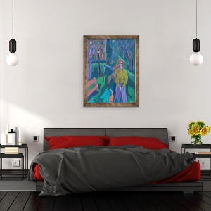 Tablou inramat - Marta Martonfi-Benke - Plimbarea serii, 60 x 80 cm - Img 3