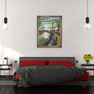 Tablou inramat - Marta Martonfi-Benke - Seri Koros-Bank, 70 x 90 cm - Img 3