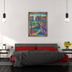 Tablou inramat - Marta Martonfi-Benke - Suburbia, 70 x 90 cm - Img 3