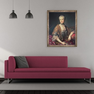 Tablou inramat - Martin II Mytens - Arhiducesa Maria Anna Habsburg-Lothringen, numita Marianne 1738-89, 50 x 60 cm - Img 2