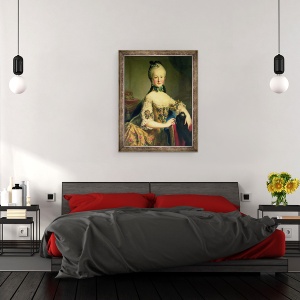 Tablou inramat - Martin II Mytens - Arhiducesa Maria Elisabeth Habsburg-Lothringen 1743-1808, 60 x 80 cm - Img 3