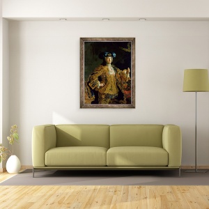 Tablou inramat - Martin II Mytens - Francisc I 1708-65 imparat Roman si sotul imparatesei Maria Tereza a Austriei, 70 x 90 cm - Img 2