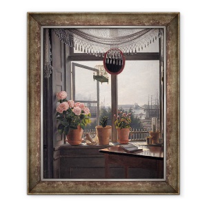 Tablou inramat - Martinus Rorbye - Vedere din camera artistului, 50 x 60 cm