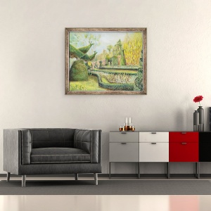 Tablou inramat - Mary Kuper - Gradina Lunga, 50 x 60 cm - Img 2