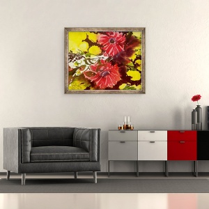 Tablou inramat - Mary Smith - Gerberas, 50 x 60 cm - Img 2