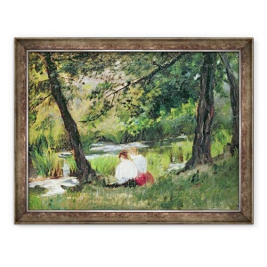 Tablou inramat - Mary Stevenson Cassatt - Femei cu doua scaune, 70 x 90 cm