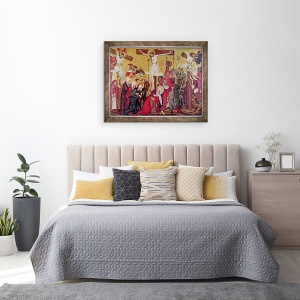 Tablou inramat - Master of Raigern - Altarpiece Rajhrad, 70 x 90 cm - Img 3