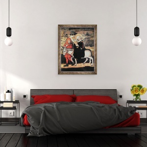Tablou inramat - Master of the Lord's Passion - Zbor in Egipt, 60 x 80 cm - Img 3