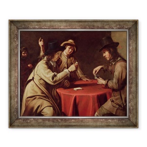 Tablou inramat - Mathieu Le Nain - Trisorii ulei pe panza, 50 x 60 cm