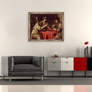 Tablou inramat - Mathieu Le Nain - Trisorii ulei pe panza, 50 x 60 cm - Img 2