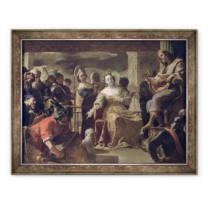 Tablou inramat - Mattia Preti - Regina din Saba inaintea lui Solomon, 70 x 90 cm