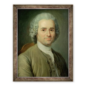 Tablou inramat - Maurice Quentin de la Tour - Jean-Jacques Rousseau 1712-78, 60 x 80 cm
