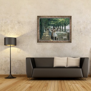 Tablou inramat - Max Liebermann - Terasa de la restaurantul Jacob din Nienstedten pe Elba, 70 x 90 cm - Img 2