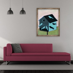 Tablou inramat - Megan Moore - Birdhouse pentru Randunici, 70 x 85 cm - Img 2