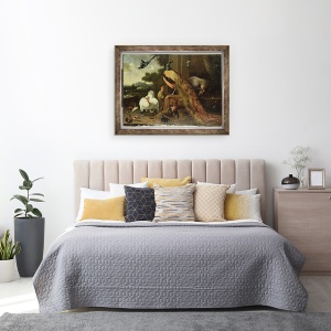 Tablou inramat - Melchior de Hondecoeter - Revolta in lovitura de stat a pasarilor, 60 x 80 cm - Img 3
