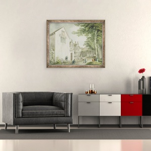 Tablou inramat - Michael Rooker - Case de pomana in curtea bisericii Sf. Cuthbert, 50 x 60 cm - Img 2