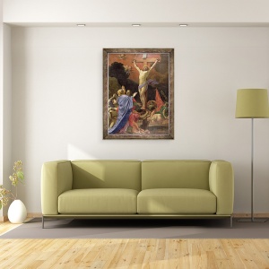 Tablou inramat - Michel Dorigny - Hristos pe cruce, 60 x 80 cm - Img 2