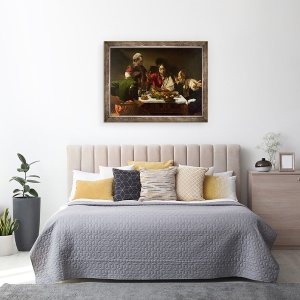 Tablou inramat - Michelangelo Merisi da Caravaggio - Cina de la Emmaus, detaliu IX, 60 x 80 cm - Img 3