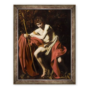 Tablou inramat - Michelangelo Merisi da Caravaggio - Sfantul Ioan Botezatorul in salbaticie, 70 x 90 cm
