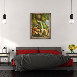 Tablou inramat - Michiel I Coxie - David decapitand Goliat, 60 x 80 cm - Img 3