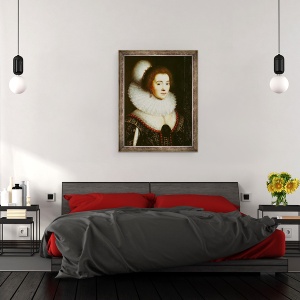 Tablou inramat - Michiel Jansz van Miereveld - Amalia van Solms 1602-75, 60 x 80 cm - Img 3