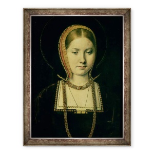 Tablou inramat - Michiel Sittow - Portretul unei femei, posibil Catherine de Aragon 1485-1536, 70 x 90 cm