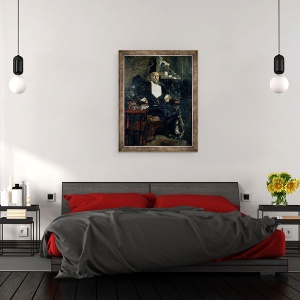 Tablou inramat - Mikhail Aleksandrovich Vrubel - Portretul lui Savva Mamontov, fondatorul primei opere private, 60 x 80 cm - Img 3