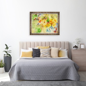 Tablou inramat - Neela Pushparaj - Hibiscus auriu, 60 x 80 cm - Img 3