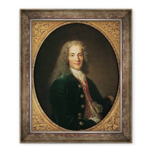 Tablou inramat - Nicholas de Largilliere - Portretul lui Voltaire 1694-1778 dupa 1718, 70 x 85 cm
