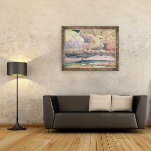 Tablou inramat - Nicholas Roerich - Skyscape, 70 x 90 cm - Img 2