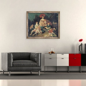 Tablou inramat - Nicolas Lancret - Picnic intr-un parc, 50 x 60 cm - Img 2