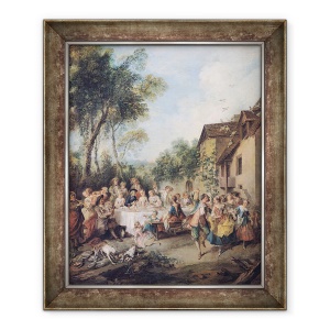Tablou inramat - Nicolas Lancret - Sarbatoarea de nunta in sat, 50 x 60 cm