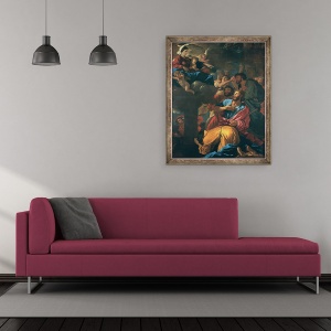 Tablou inramat - Nicolas Poussin - Aparitia Fecioarei Sfantul Iacob cel Mare, 50 x 60 cm - Img 2