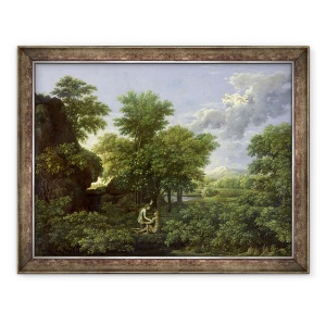 Tablou inramat - Nicolas Poussin - Primavara, sau Gradina Edenului, 60 x 80 cm
