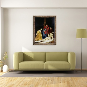 Tablou inramat - Nicolas Tournier - Coborarea de pe cruce, 70 x 90 cm - Img 2
