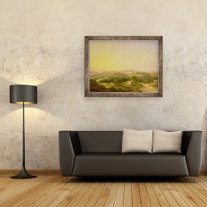 Tablou inramat - Nikanor Grigor'evich Chernetsov - Vedere spre Betleem, 70 x 90 cm - Img 2