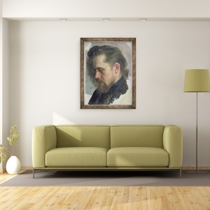 Tablou inramat - Nikolai Vasilievich Nevrev - Portretul autorului Nikolay Pomyalovsky, 70 x 90 cm - Img 2