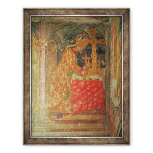 Tablou inramat - Nikolaus or Mikulas Wurmser - Sfantul imparat Roman Carol al IV-lea pune relicva ghimpe din coroana lui Hristos intr-o relicva, din capela Fecioarei, 60 x 80 cm