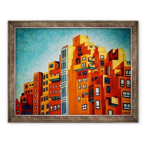 Tablou inramat - Noel Paine - Wharf de liber schimb, 70 x 90 cm