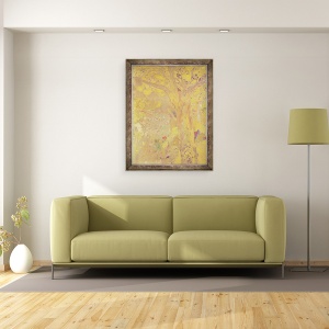 Tablou inramat - Odilon Redon - Arbore galben panou decorativ pentru resedinta Domecy, 70 x 90 cm - Img 2