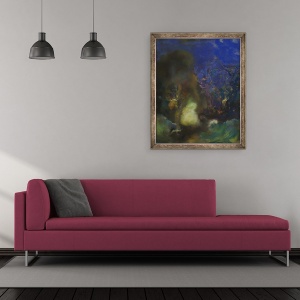 Tablou inramat - Odilon Redon - Roger si Angelica, 70 x 85 cm - Img 2