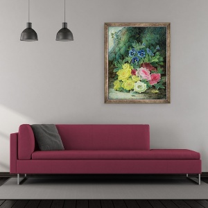 Tablou inramat - Oliver Clare - trandafiri, 50 x 60 cm - Img 2