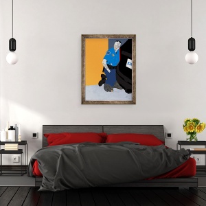 Tablou inramat - Osinachi - Nu pot respira, 70 x 90 cm - Img 3