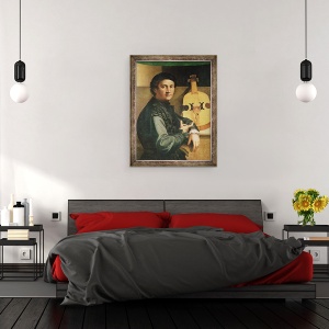 Tablou inramat - Paolo Zacchia - Jucatorul Viola, 60 x 80 cm - Img 3