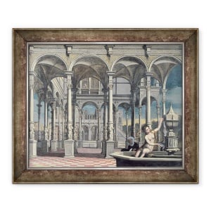 Tablou inramat - Paris Bordone - David si Batseba, 50 x 60 cm