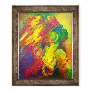 Tablou inramat - Patricia Brintle - Guatiguana Taino, 50 x 60 cm